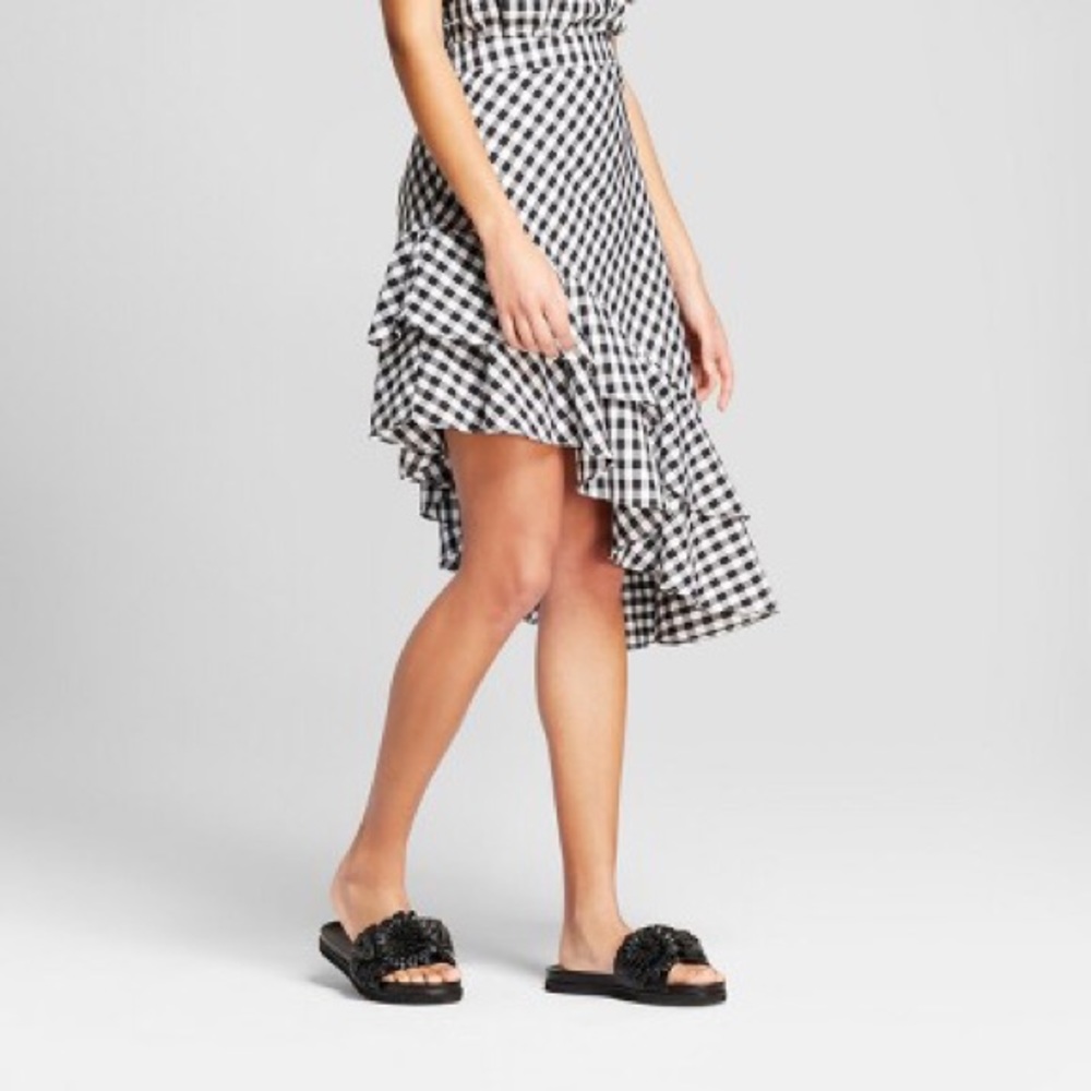 A New Day black and white Gingham Skirt